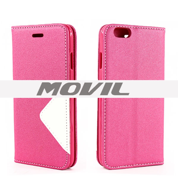 NP-2463 Costura  Tirón Funda con imanes para iPhone 6-0
